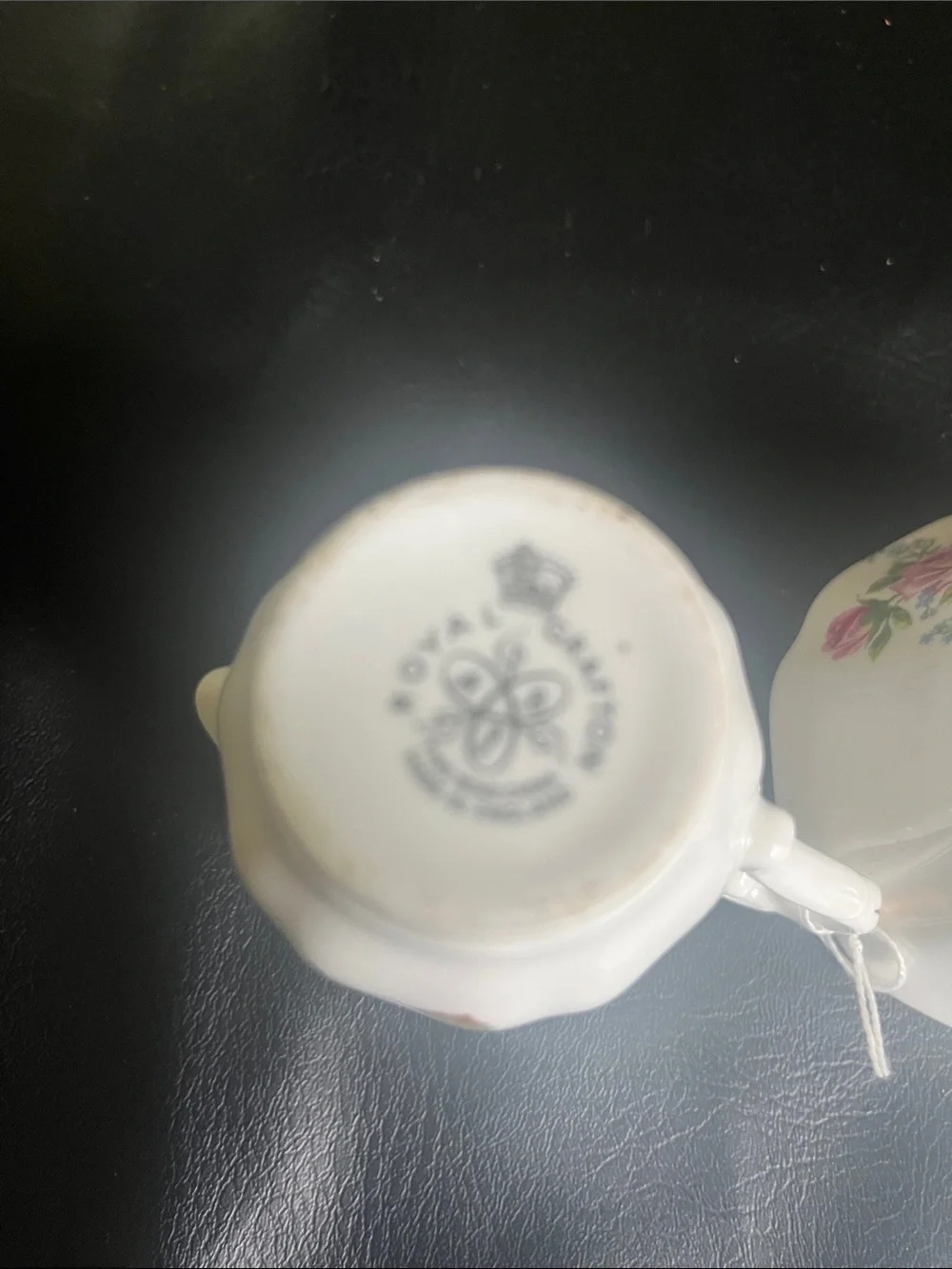 Royal Grafton White Porcelain Creamer and Sugar Bowl Set with Pink Rose Motif